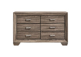 204193 Kauffman 6-drawer Dresser Washed Taupe
