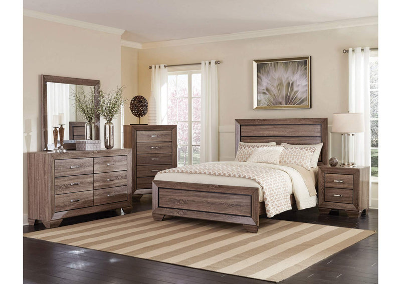 204193 Kauffman 6-drawer Dresser Washed Taupe
