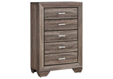 204195 Kauffman 5-drawer Bedroom Chest Washed Taupe