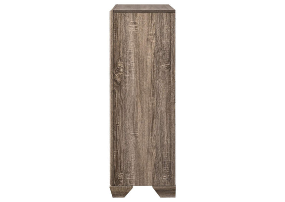 204195 Kauffman 5-drawer Bedroom Chest Washed Taupe