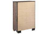 204195 Kauffman 5-drawer Bedroom Chest Washed Taupe