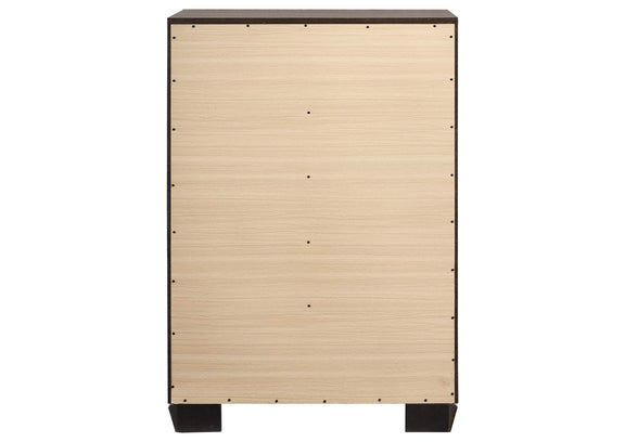 204195 Kauffman 5-drawer Bedroom Chest Washed Taupe
