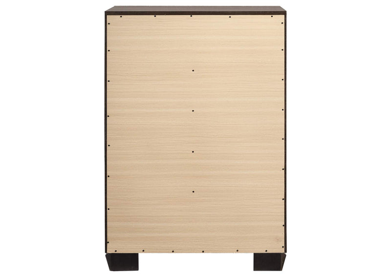 204195 Kauffman 5-drawer Bedroom Chest Washed Taupe