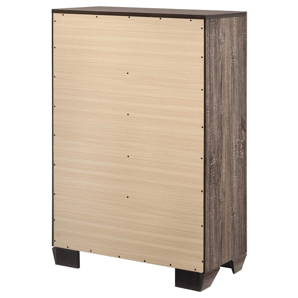 204195 Kauffman 5-drawer Bedroom Chest Washed Taupe