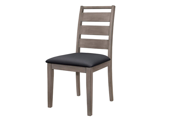 2042S Woodrow Side Chair, Black PU