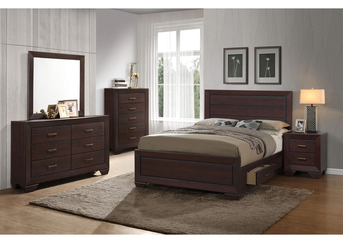 Kauffman 5-piece California King Bedroom Set Dark Cocoa