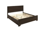 204390KW Kauffman Wood California King Storage Panel Bed Dark Cocoa