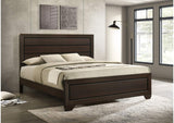 204391KE Kauffman Wood Eastern King Panel Bed Dark Cocoa
