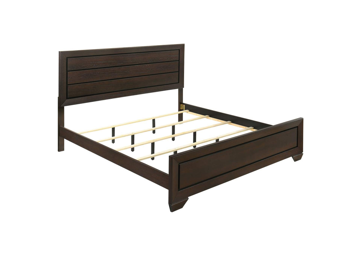 Kauffman Wood Eastern King Panel Bed Dark Cocoa