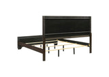 204391KE Kauffman Wood Eastern King Panel Bed Dark Cocoa
