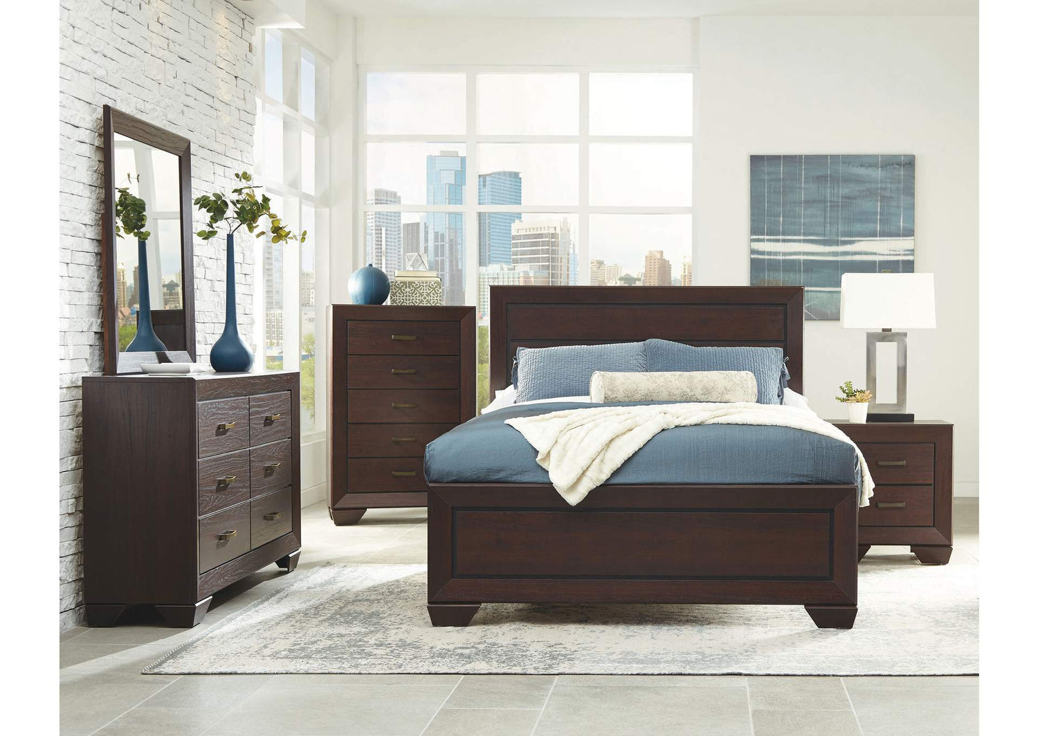 Kauffman 5-piece California King Bedroom Set Dark Cocoa