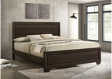 204391KW Kauffman Wood California King Panel Bed Dark Cocoa