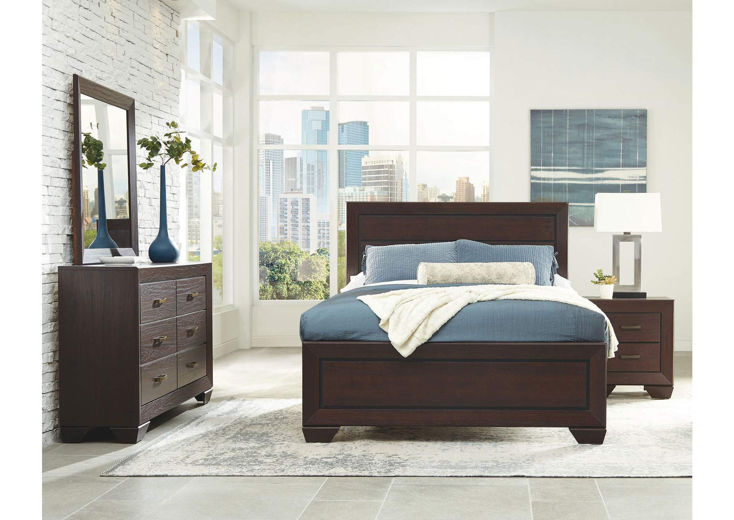Kauffman 4-piece Queen Bedroom Set Dark Cocoa