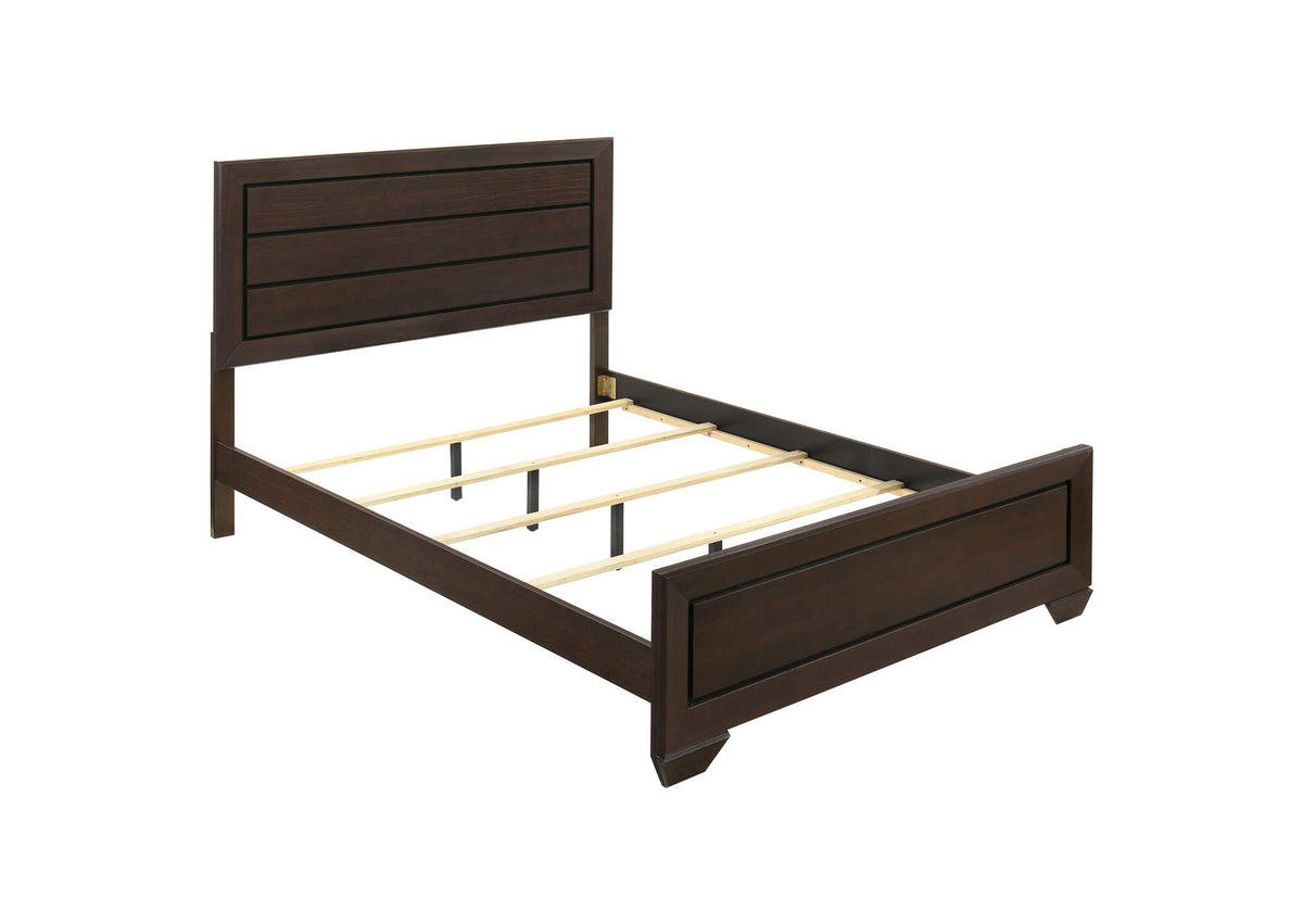Kauffman Wood Queen Panel Bed Dark Cocoa