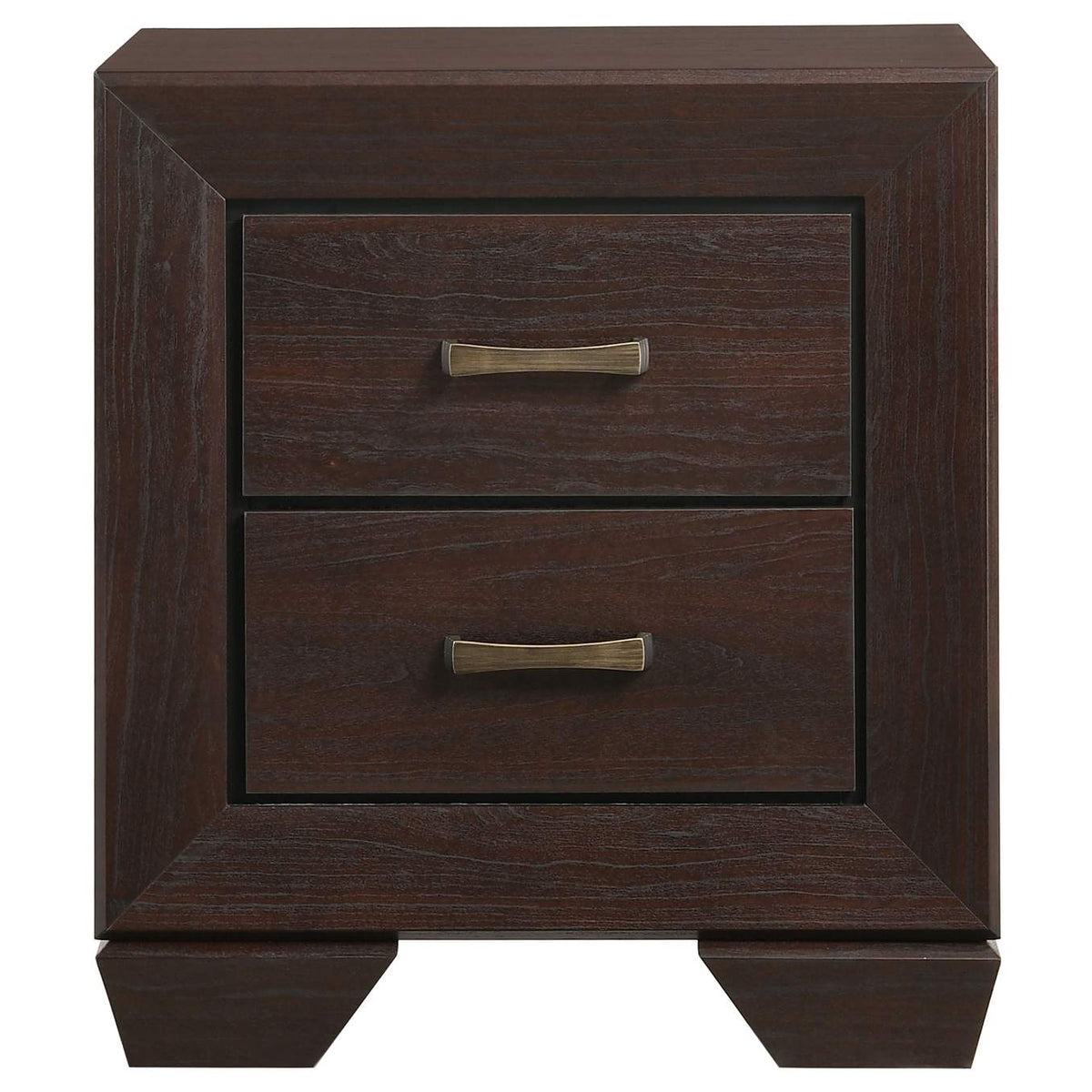 204392 Kauffman 2-drawer Nightstand Dark Cocoa