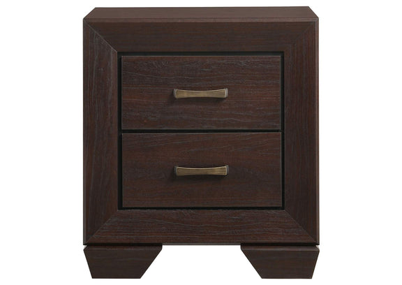 204392 Kauffman 2-drawer Nightstand Dark Cocoa