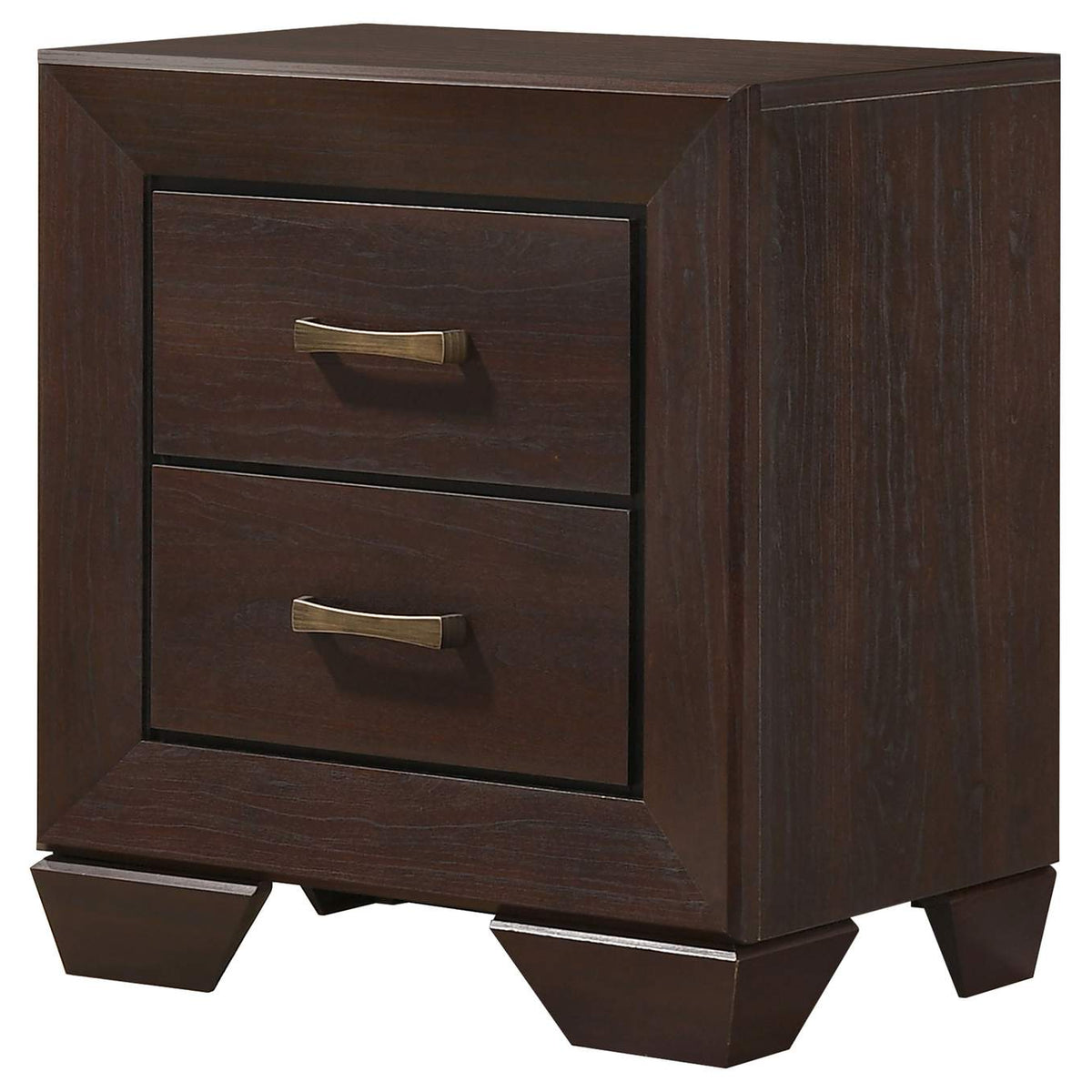 204392 Kauffman 2-drawer Nightstand Dark Cocoa