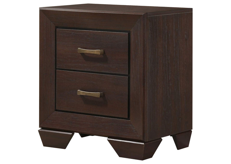 204392 Kauffman 2-drawer Nightstand Dark Cocoa