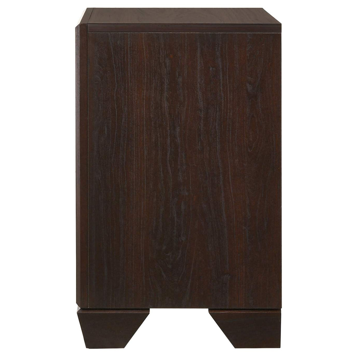 204392 Kauffman 2-drawer Nightstand Dark Cocoa