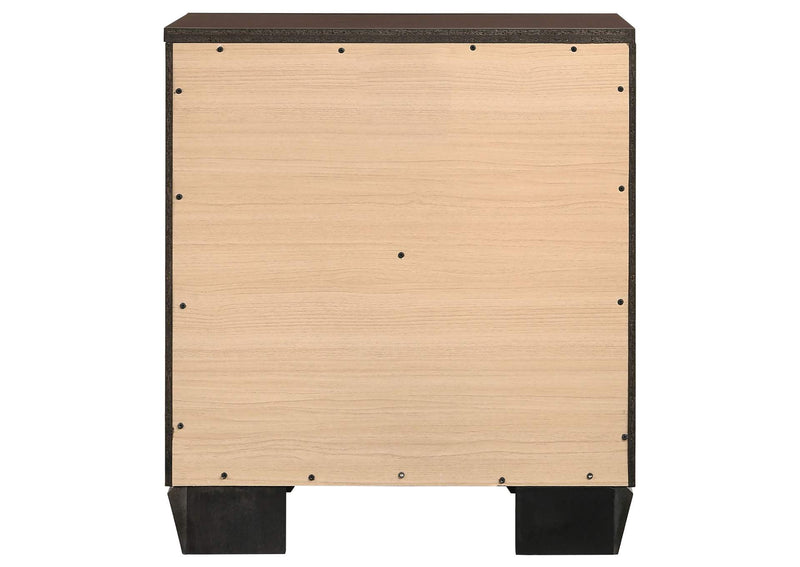 204392 Kauffman 2-drawer Nightstand Dark Cocoa