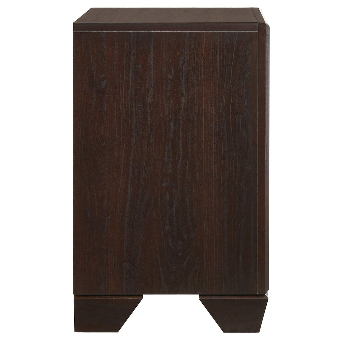 204392 Kauffman 2-drawer Nightstand Dark Cocoa