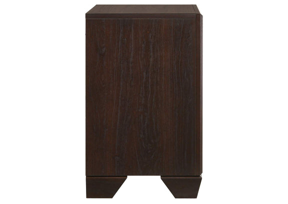 204392 Kauffman 2-drawer Nightstand Dark Cocoa