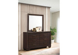 204393M Kauffman 6-drawer Dresser with Mirror Dark Cocoa