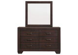 204393M Kauffman 6-drawer Dresser with Mirror Dark Cocoa