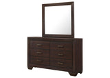 204393M Kauffman 6-drawer Dresser with Mirror Dark Cocoa