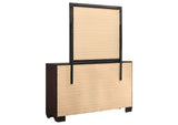 204393M Kauffman 6-drawer Dresser with Mirror Dark Cocoa