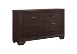 204393 Kauffman 6-drawer Dresser Dark Cocoa
