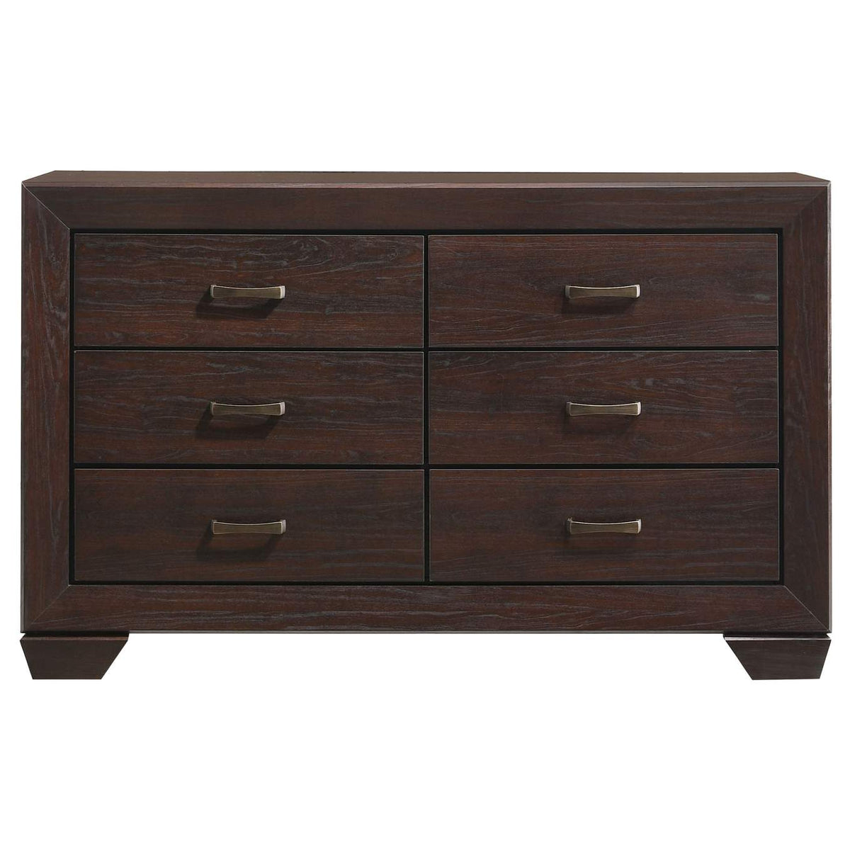 204393 Kauffman 6-drawer Dresser Dark Cocoa