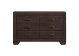 204393 Kauffman 6-drawer Dresser Dark Cocoa