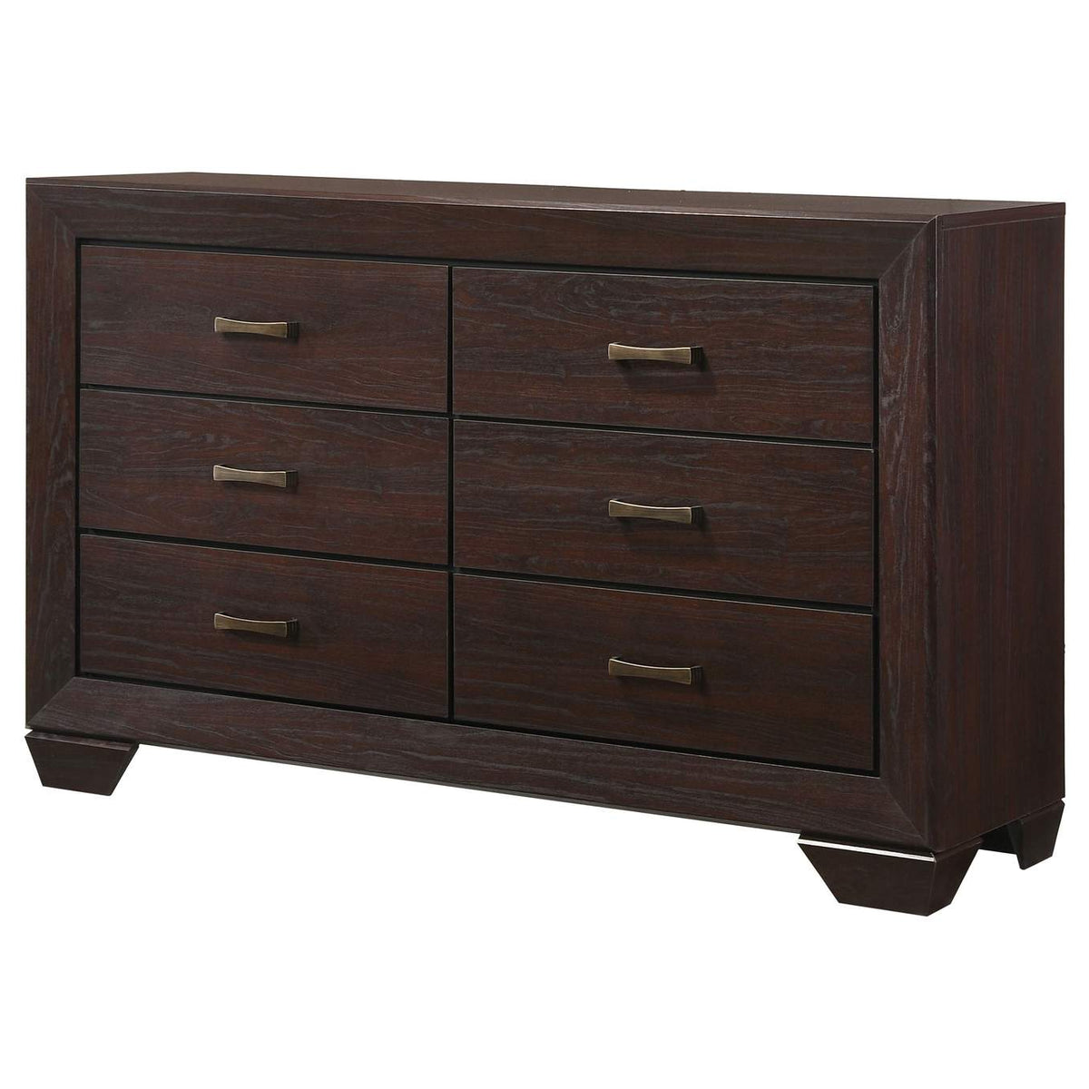 204393 Kauffman 6-drawer Dresser Dark Cocoa