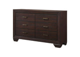 204393 Kauffman 6-drawer Dresser Dark Cocoa