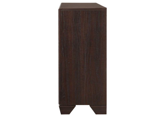 204393 Kauffman 6-drawer Dresser Dark Cocoa