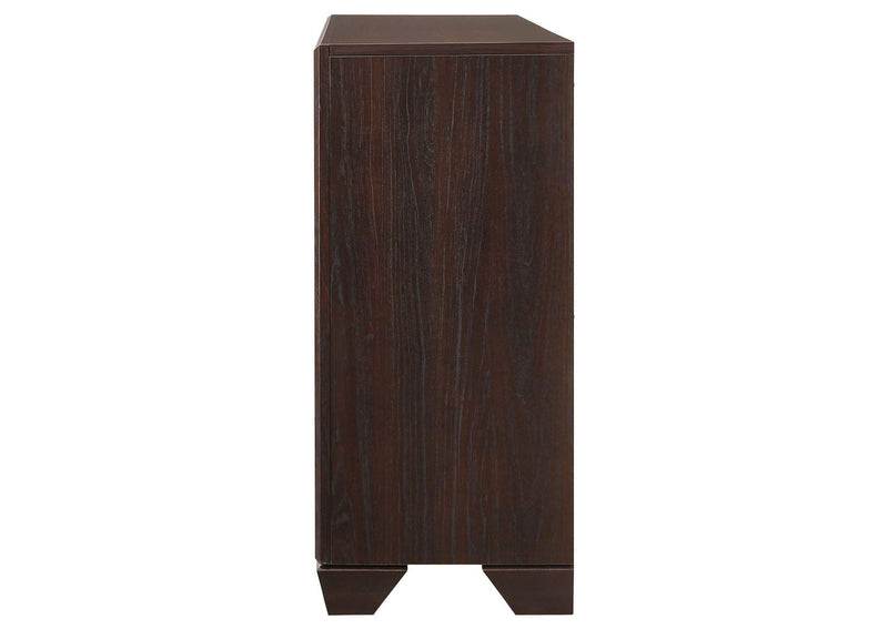 204393 Kauffman 6-drawer Dresser Dark Cocoa