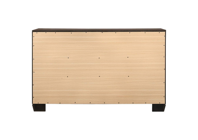 204393 Kauffman 6-drawer Dresser Dark Cocoa