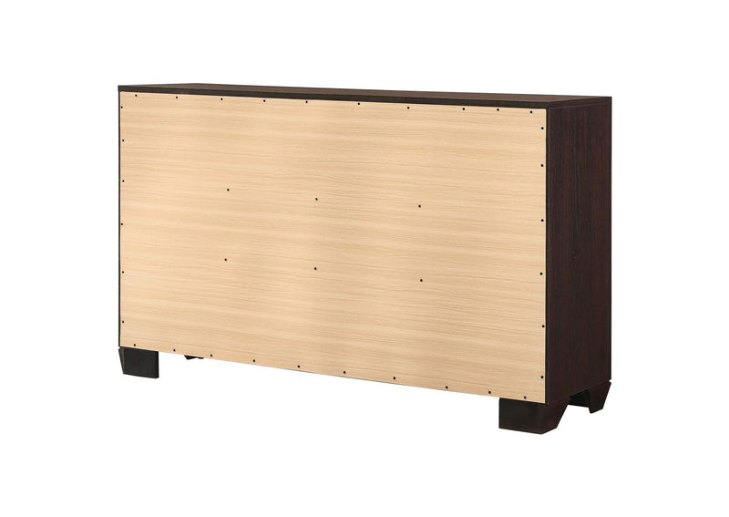 204393 Kauffman 6-drawer Dresser Dark Cocoa