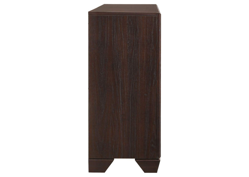 204393 Kauffman 6-drawer Dresser Dark Cocoa