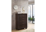 204395 Kauffman 5-drawer Bedroom Chest Dark Cocoa