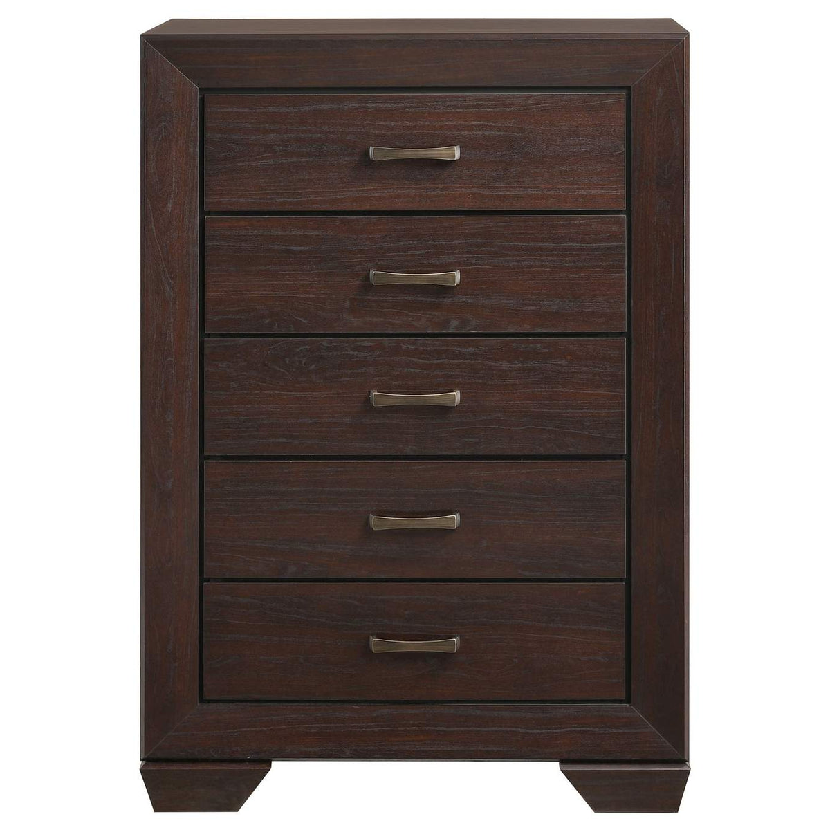204395 Kauffman 5-drawer Bedroom Chest Dark Cocoa