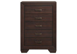 204395 Kauffman 5-drawer Bedroom Chest Dark Cocoa