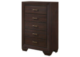 204395 Kauffman 5-drawer Bedroom Chest Dark Cocoa