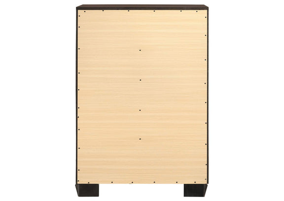 204395 Kauffman 5-drawer Bedroom Chest Dark Cocoa