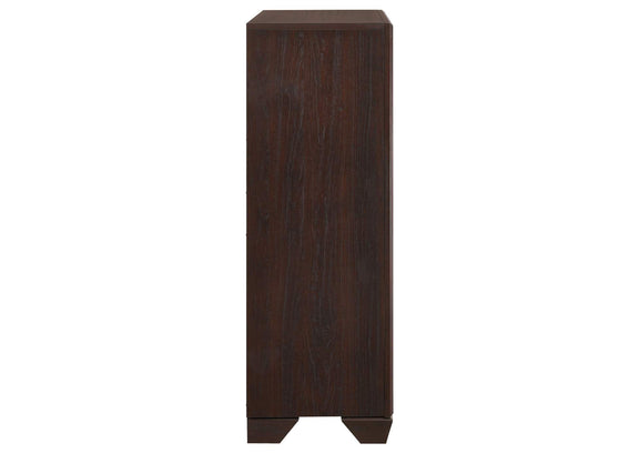 204395 Kauffman 5-drawer Bedroom Chest Dark Cocoa