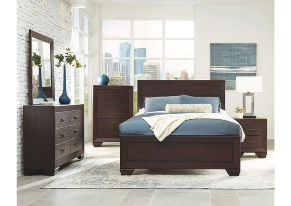 204395 Kauffman 5-drawer Bedroom Chest Dark Cocoa