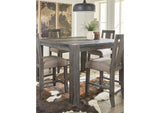3FT362 Meadow Solid Wood Square Counter Table In Graphite