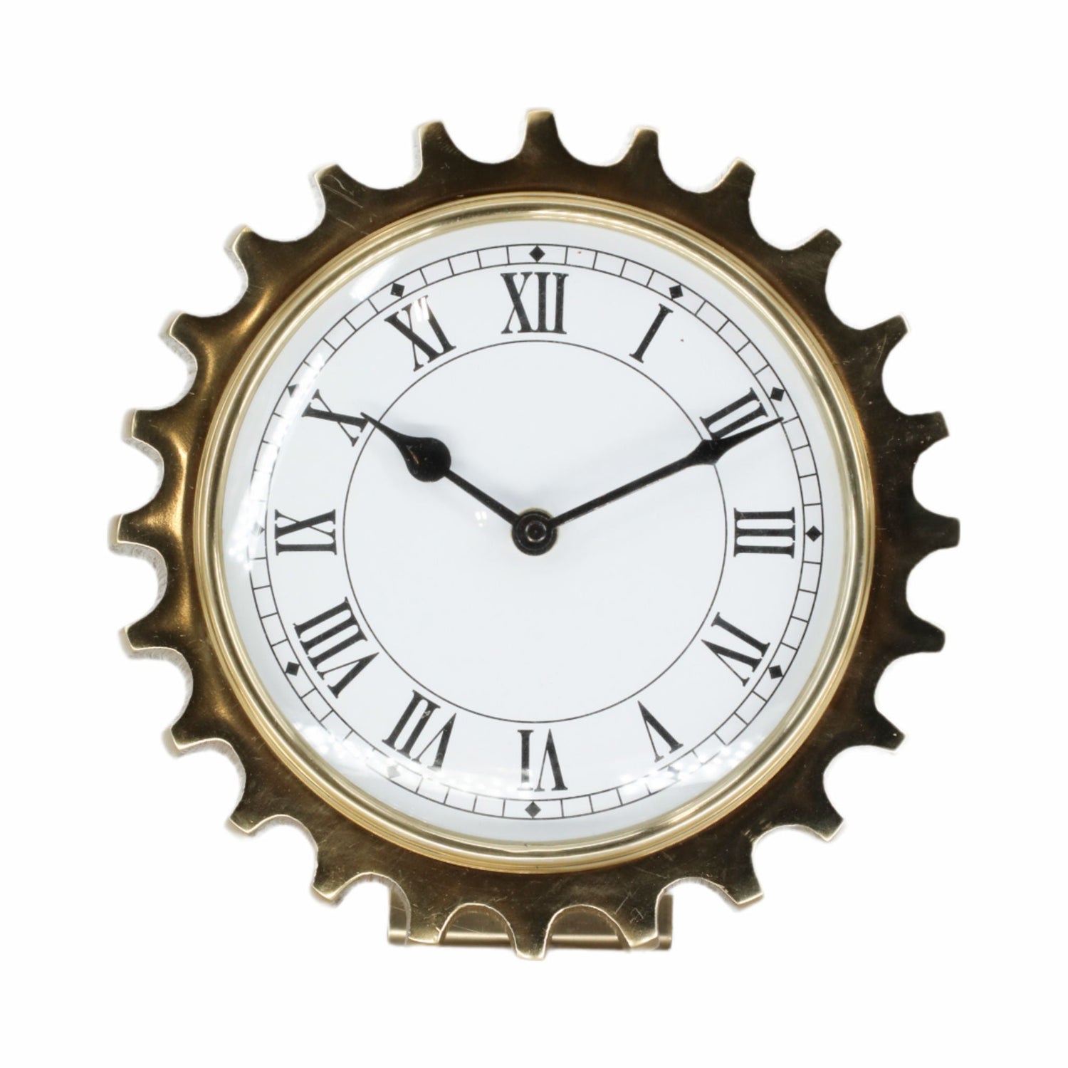 Metal Gear Table Clock 8" - Gold