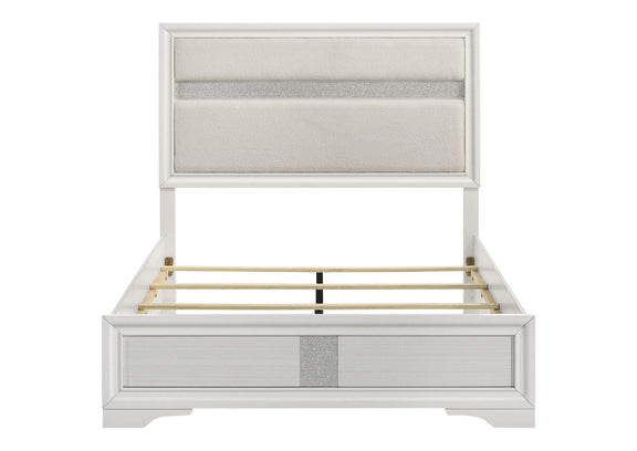 205110F Miranda 54-inch Upholstered Full Panel Bed White